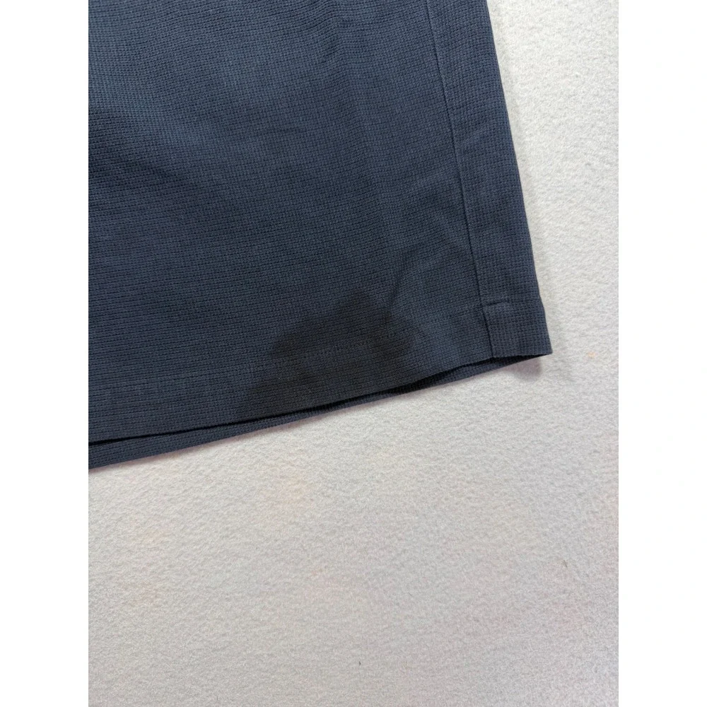 Byron Nelson Eleven Straight Mens 38 Navy Blue Silk Cotton Pleated Golf Shorts